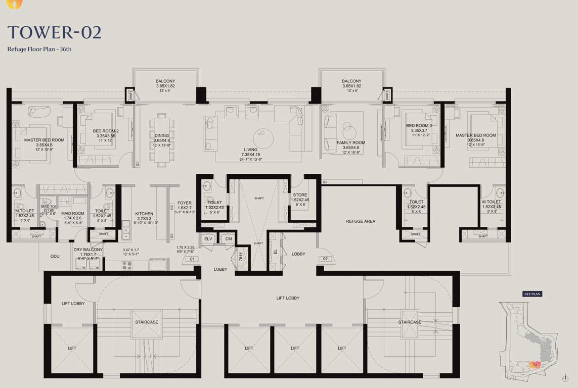  the westpark phase 1 The Westpark Phase 1 Tower 2 Cluster Plan for 36th Floor