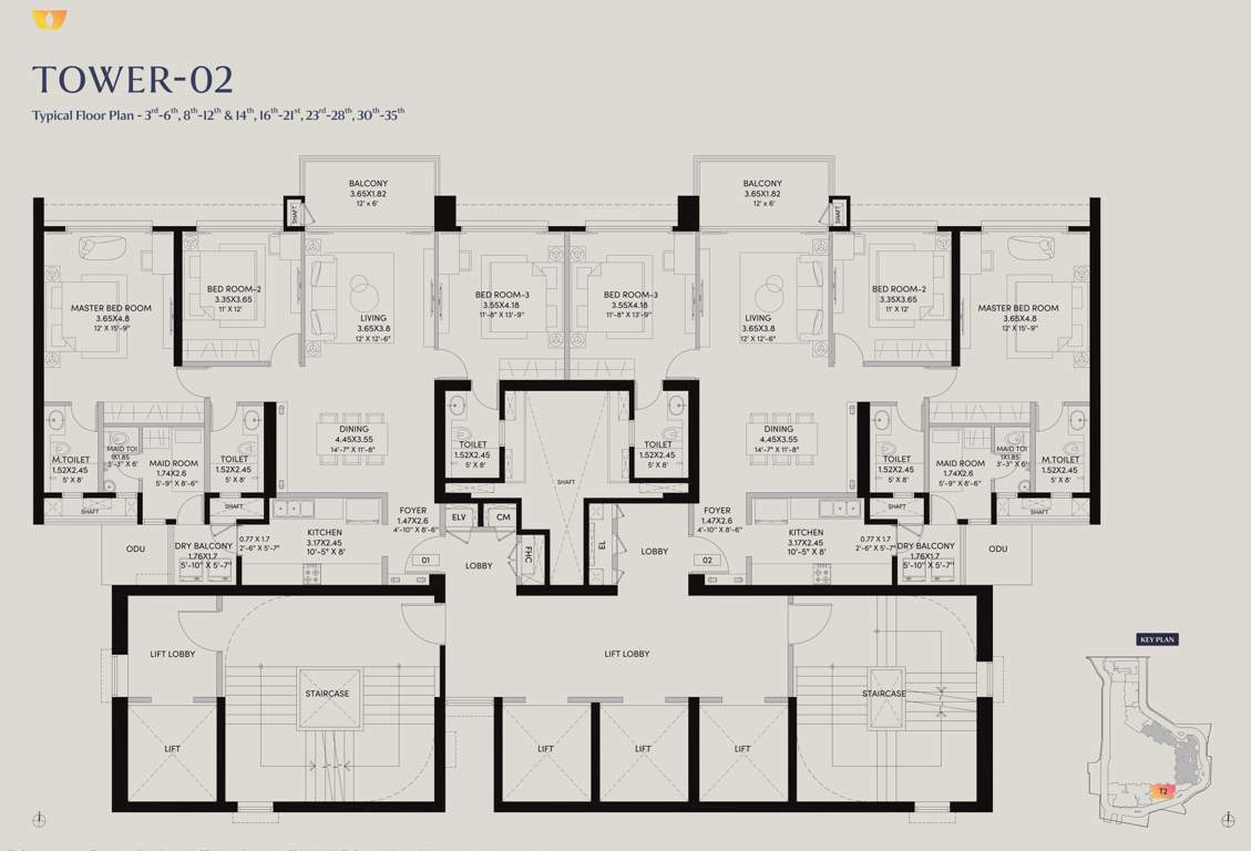  the westpark phase 1 The Westpark Phase 1 Tower 2 Cluster Plan from 3rd to 35th Floor
