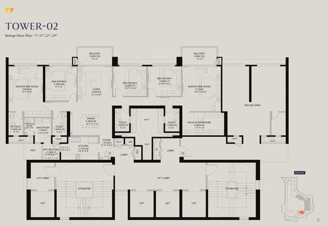  the westpark phase 1 The Westpark Phase 1 Tower 2 Cluster Plan from 7th to 29th Floor