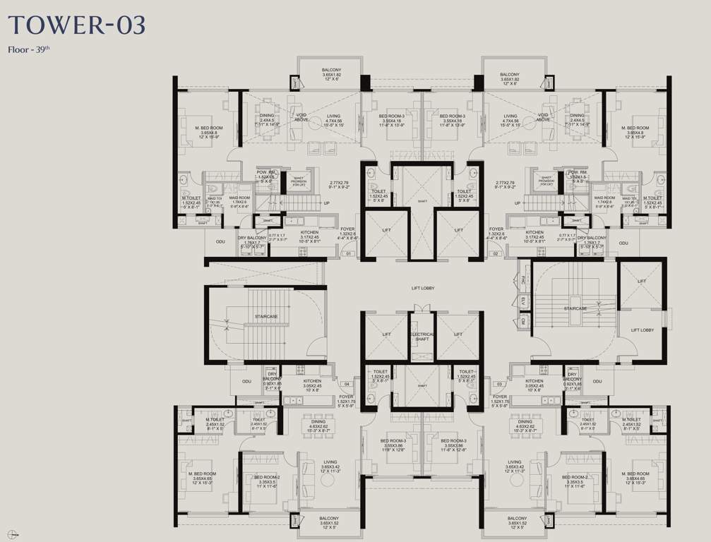  the westpark phase 1 The Westpark Phase 1 Tower 3 Cluster Plan for 39th Floor