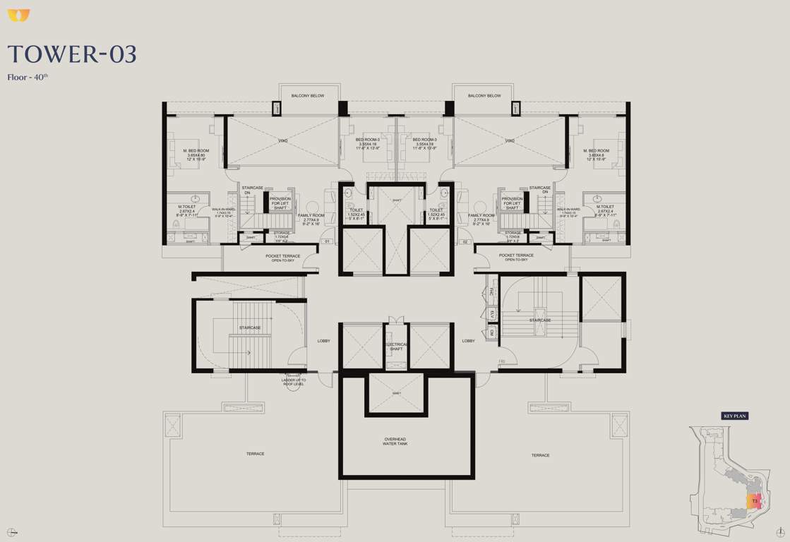 the westpark phase 1 The Westpark Phase 1 Tower 3 Cluster Plan for 40th Floor