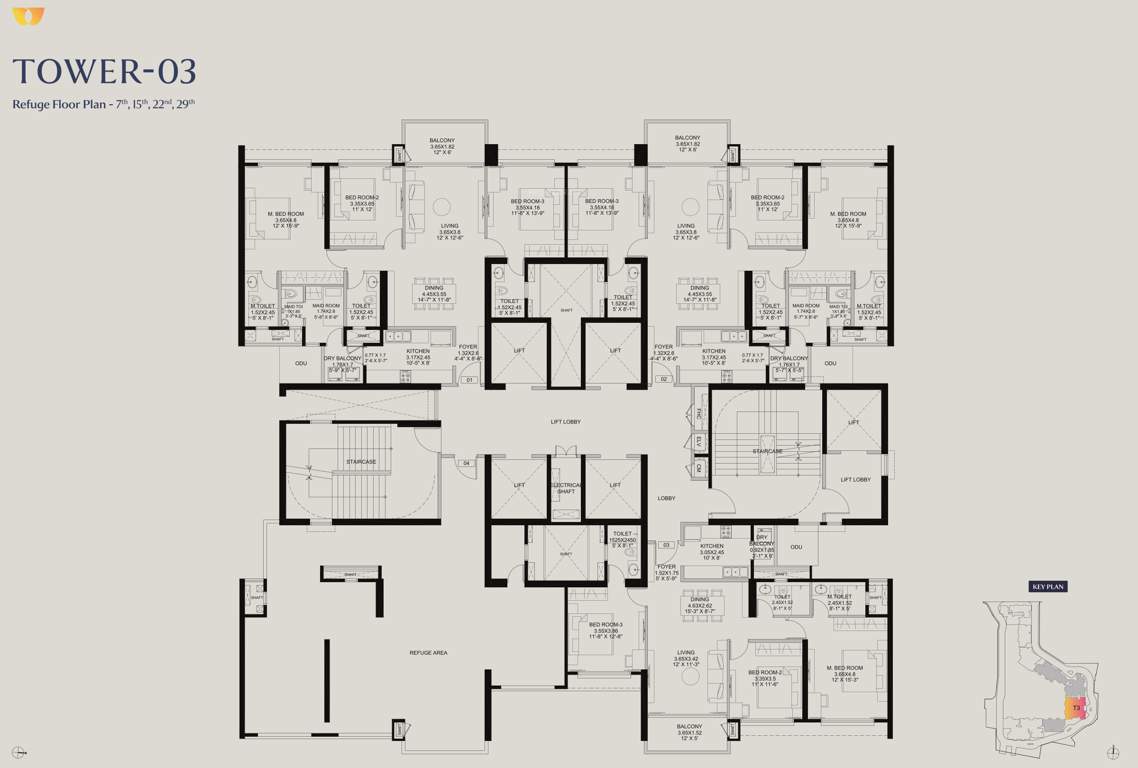  the westpark phase 1 The Westpark Phase 1 Tower 3 Cluster Plan from 7th to 29th Floor