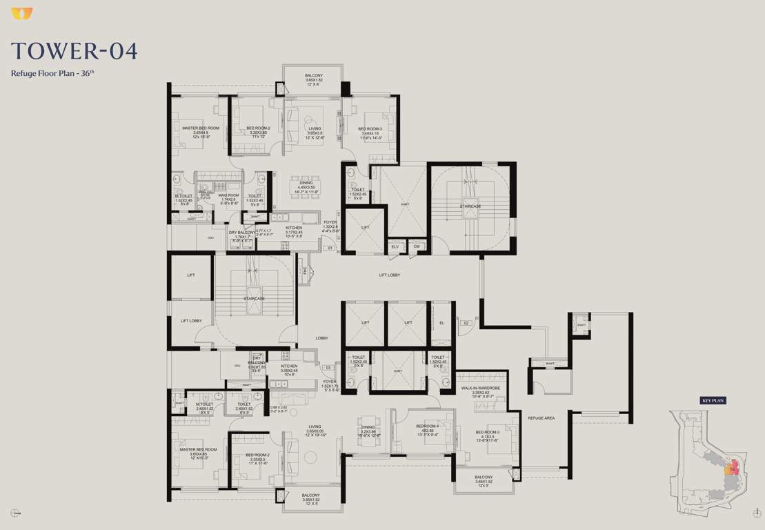  the westpark phase 1 The Westpark Phase 1 Tower 4 Cluster Plan for 36th Floor