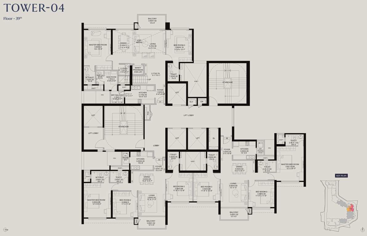  the westpark phase 1 The Westpark Phase 1 Tower 4 Cluster Plan for 39th Floor