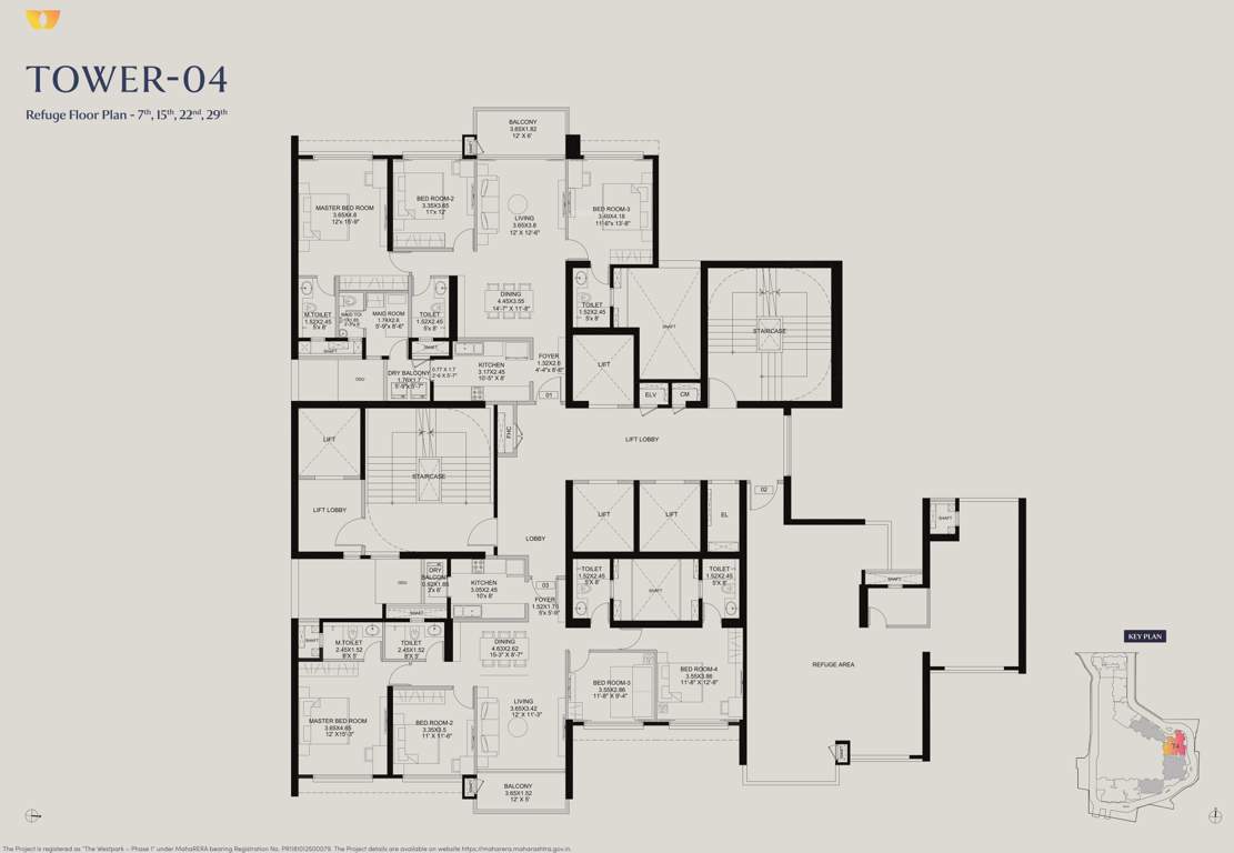  the westpark phase 1 The Westpark Phase 1 Tower 4 Cluster Plan from 7th to 29th Floor