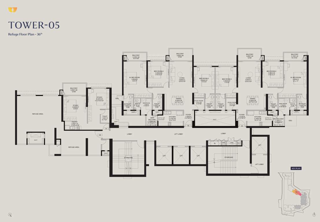  the westpark phase 1 The Westpark Phase 1 Tower 5 Cluster Plan for 36th Floor