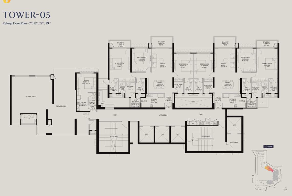  the westpark phase 1 The Westpark Phase 1 Tower 5 Cluster Plan from 7th to 29th Floor