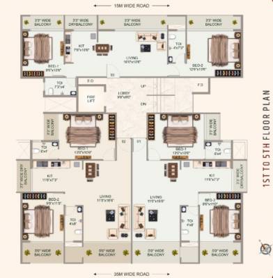  akshardham Akshardham Cluster Plan from 1st to 5th Floor