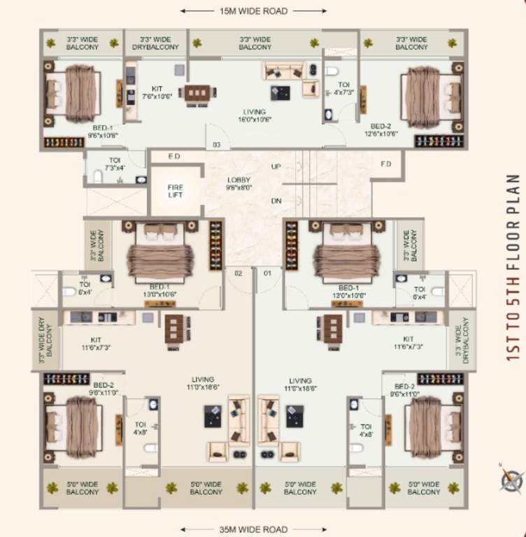  akshardham Akshardham Cluster Plan from 1st to 5th Floor