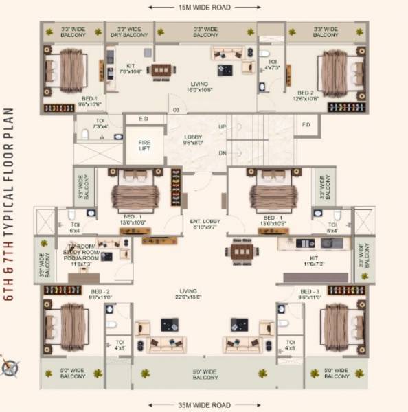  akshardham Akshardham Cluster Plan from 6th to 7th Floor