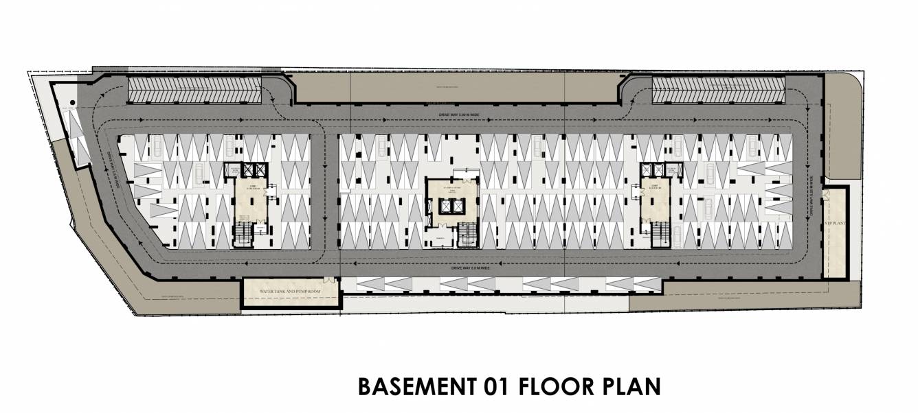  valenza Tower A,B,C Cluster Plan For Basement Floor