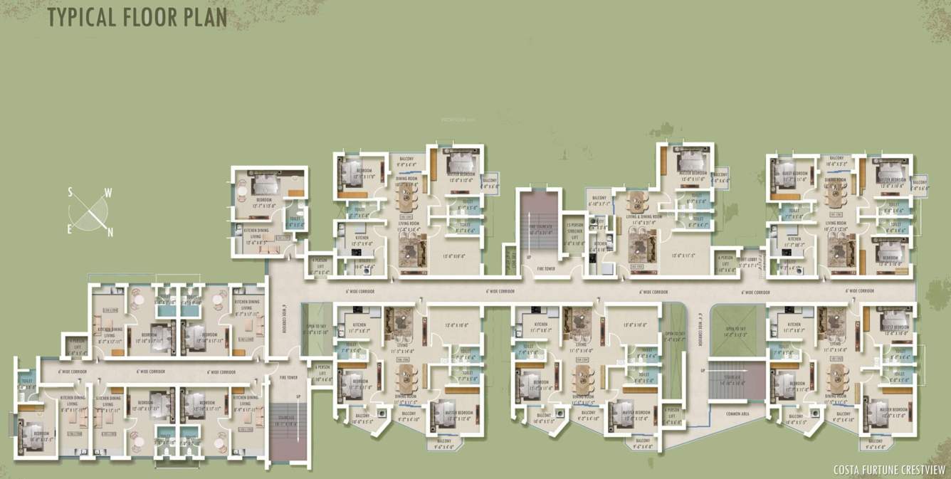 costa furtune crestview Costa Furtune Crestview Cluster Plan from 1st to 12th Floor