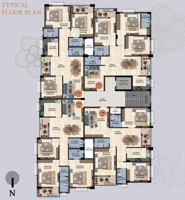 sai rekha enclave Sai Rekha Enclave Cluster Plan from 1st to 5th Floor