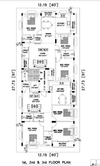  jslr homes JSLR Homes Cluster Plan 1st 2nd & 3rd