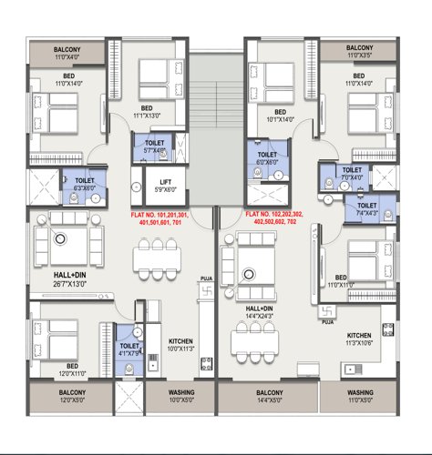  galaxy Swastik Galaxy Cluster Plan from 1st to 7th Floor
