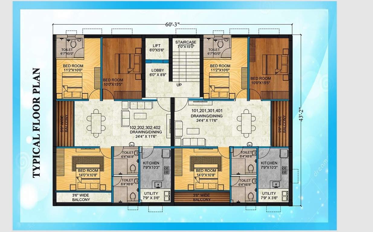 anjani niwas Anjani Niwas Cluster Plan from 1st to 4th Floor