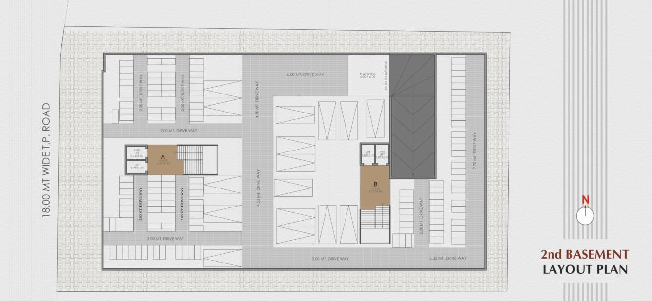  gold Block A B Cluster Plan for basement 2 Floor