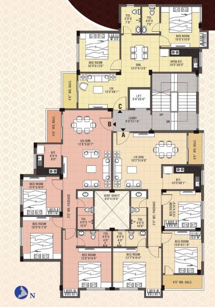  pearl Pearl Cluster Plan from 1st to 4th Floor