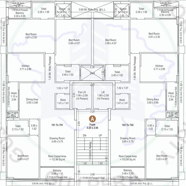  sakina elegance Sakina Elegance Cluster Plan from 1st to 7th Floor