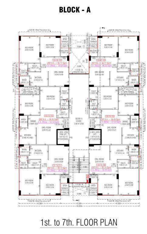  shivam 84 BLOCK A Cluster Plan from 1st to 7th Floor