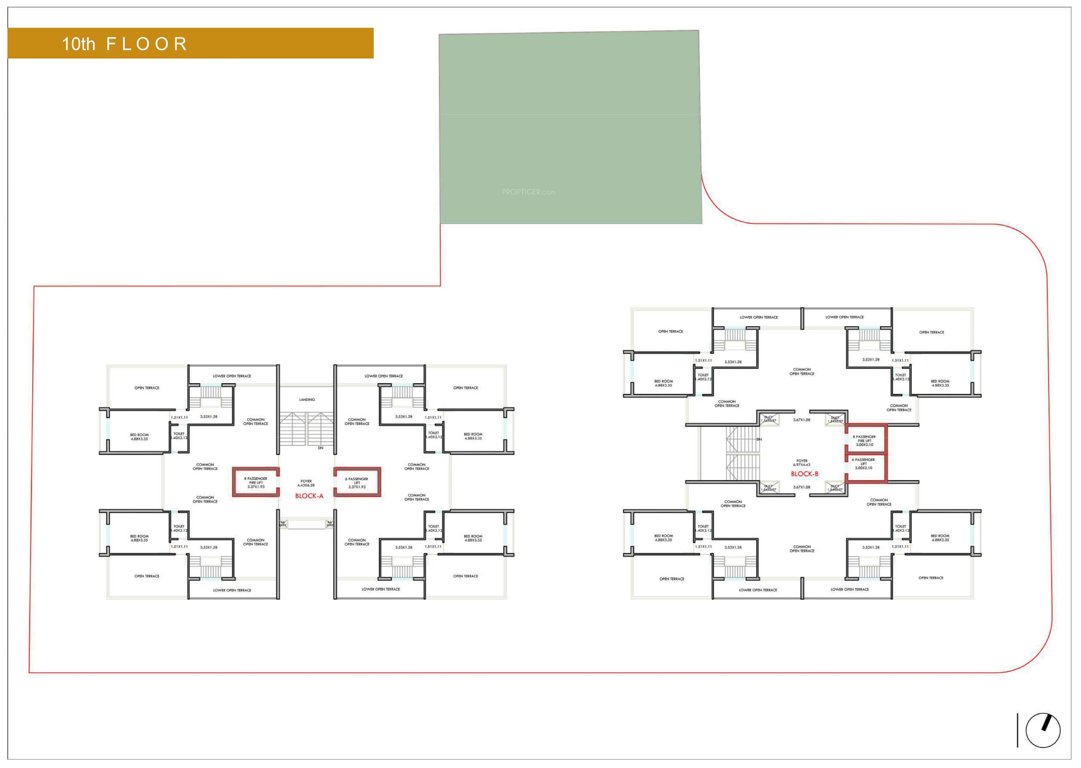  ananta heights Block A & B Cluster Plan for 10th Floor