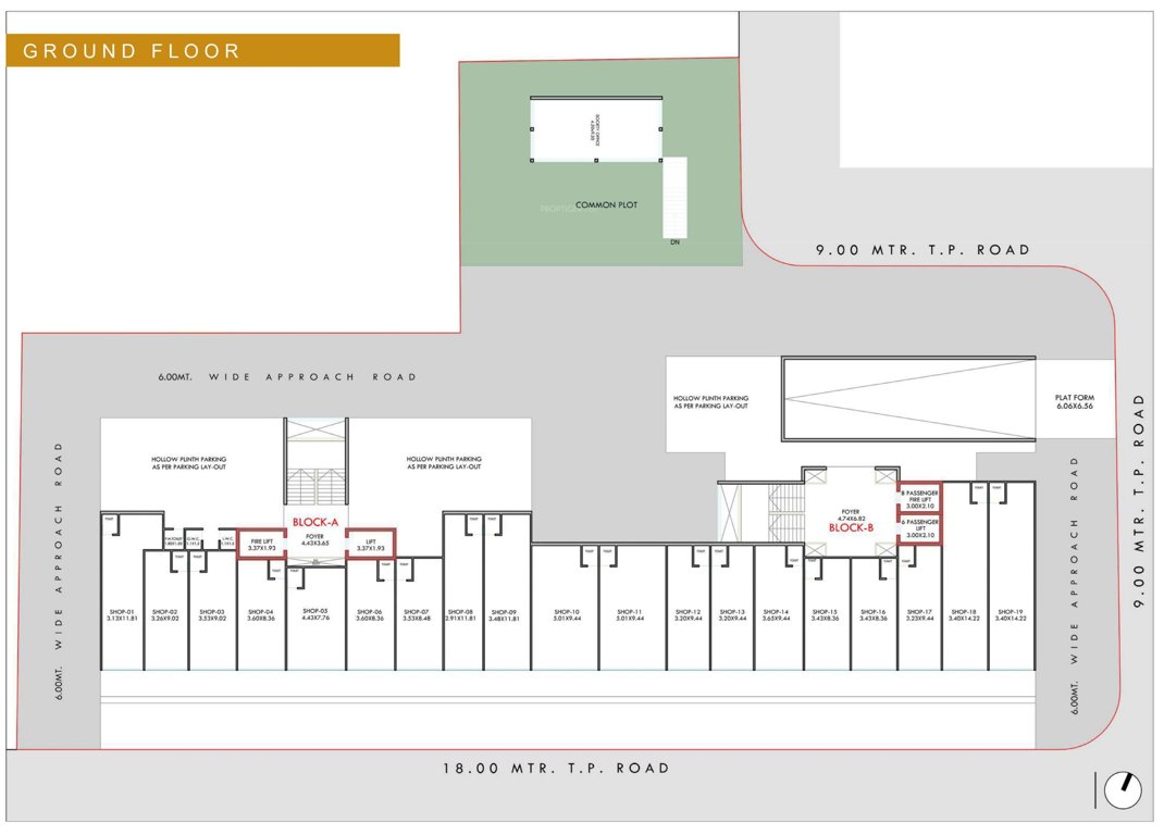  ananta heights Block A & B Cluster Plan for ground Floor