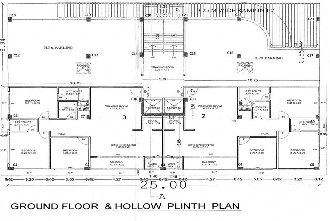  vrajraaj apartments Vrajraaj Apartments Cluster Plan Ground Floor