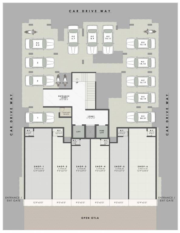  vrundavan bliss Vrundavan bliss Cluster Plan for ground Floor