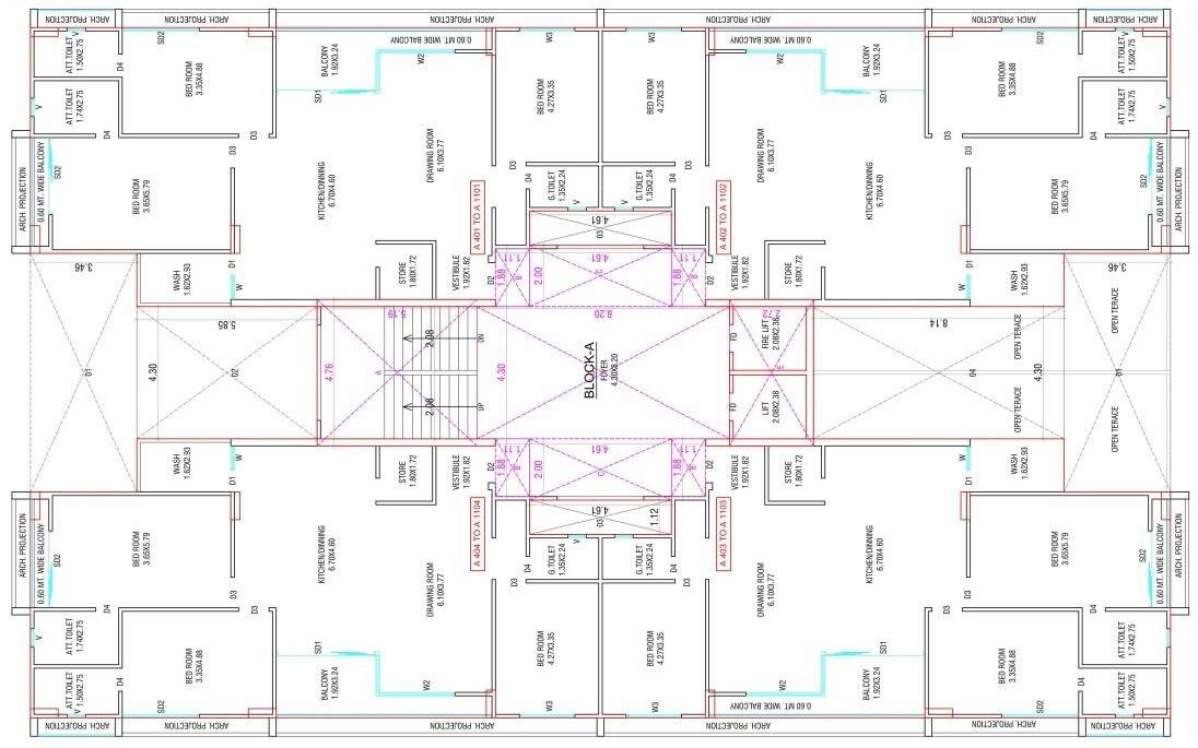  suryanandan Keshavam Suryanandan Cluster Plan from 4th to 11th Floor