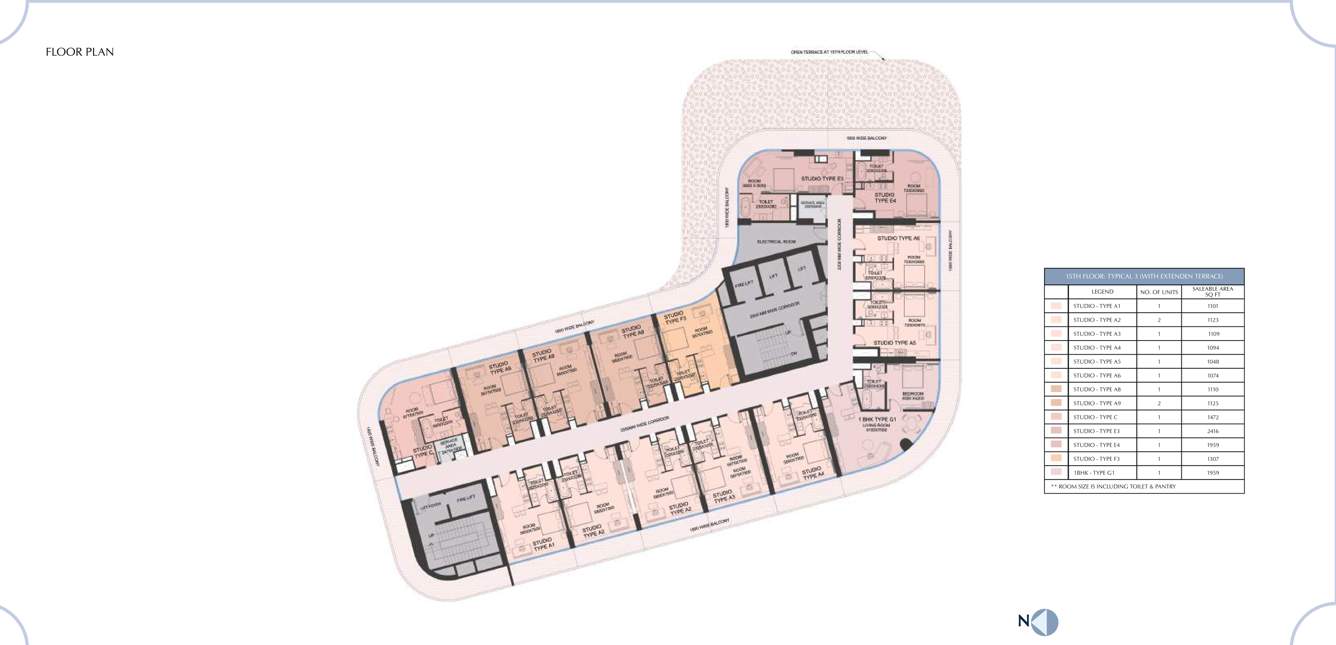 the selene tower The Selene Tower 1 Cluster Plan for 15th Floor