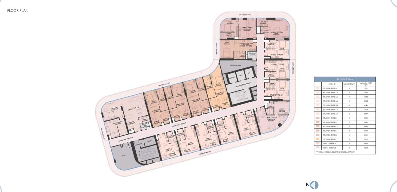  the selene tower The Selene Tower 1 Cluster Plan for 4th Floor