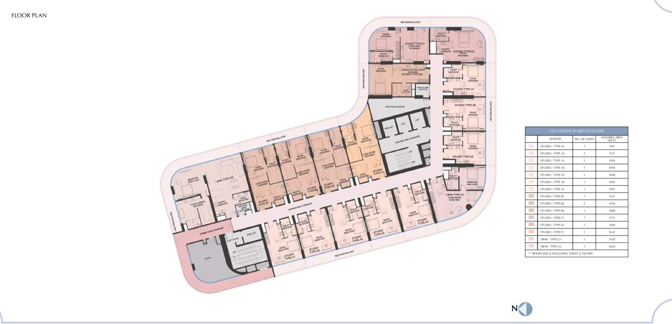  the selene tower The Selene Tower 1 Cluster Plan for 5th Floor