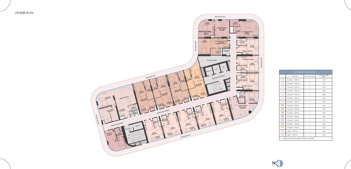  the selene tower The Selene Tower 1 Cluster Plan for 6th Floor