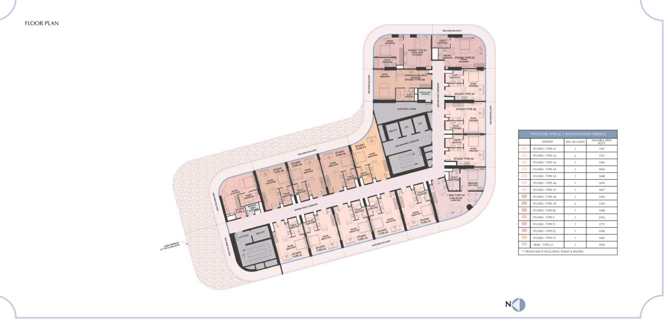  the selene tower The Selene Tower 1 Cluster Plan for 7th Floor