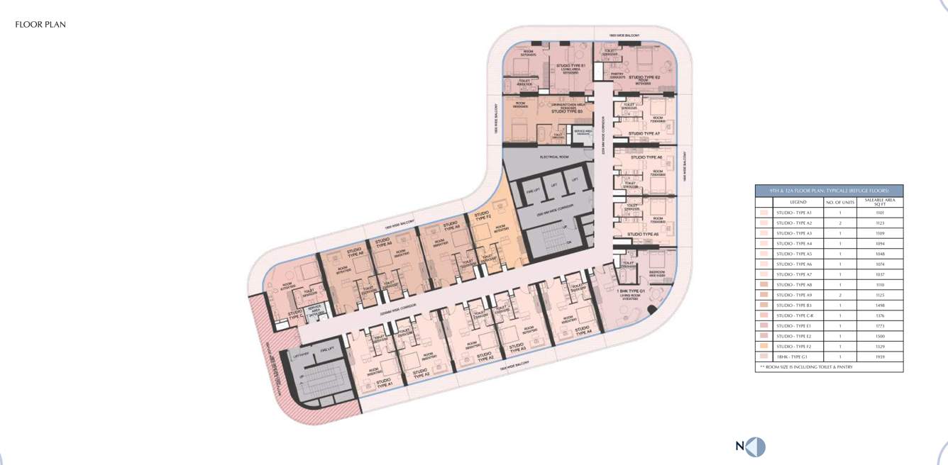  the selene tower The Selene Tower 1 Cluster Plan from 9th to 12th Floor