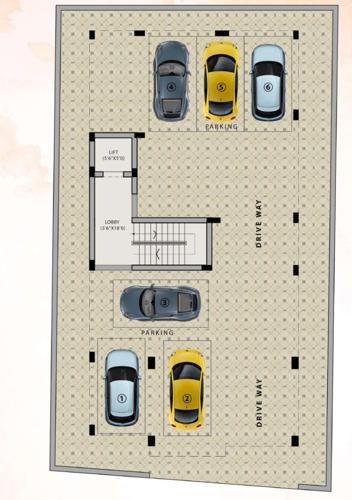  gurudhaya-flats Gurudhaya Flats Cluster Plan for Stilt Floor