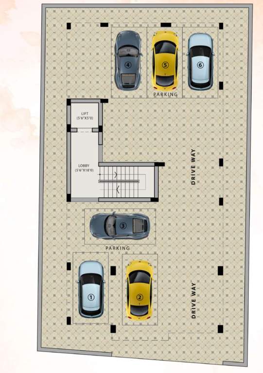  gurudhaya flats Gurudhaya Flats Cluster Plan for Stilt Floor