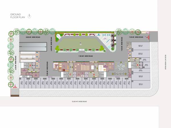  pavitram-parisar Block A to D Cluster Plan for ground Floor