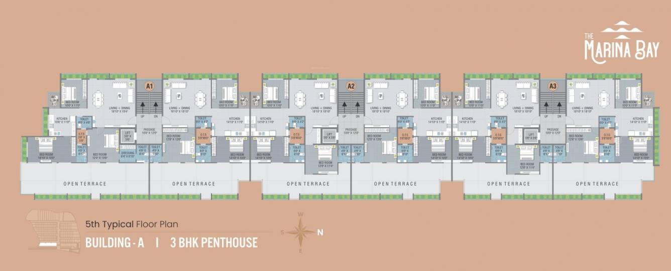  bay Building A Cluster Plan 5th Floor
