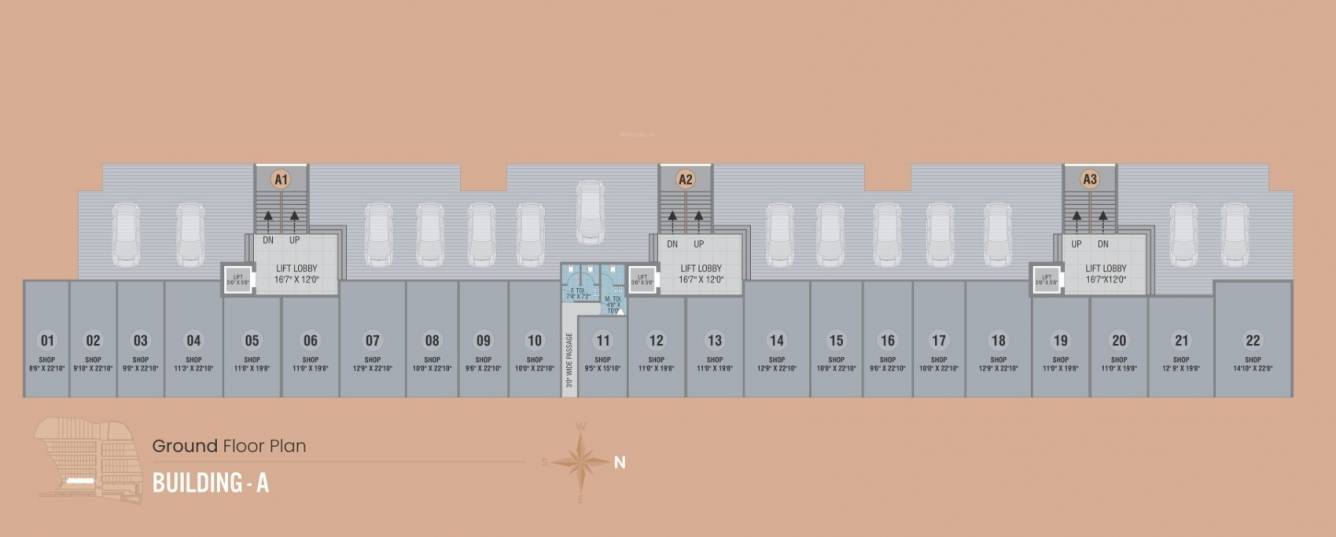  bay Building A Cluster Plan Ground Floor