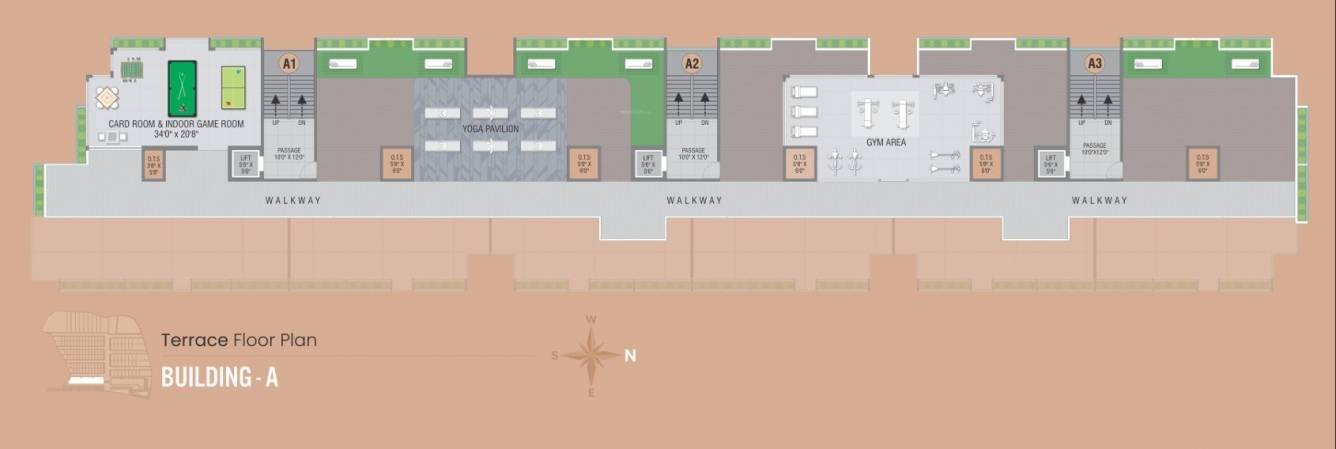 bay Building A Cluster Plan Terrace
