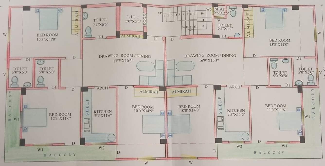 harit vihar heights burari Harit Vihar Heights Burari Cluster Plan from 1st to 2nd Floor