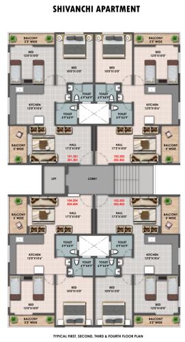  shivanchi Shivanchi Cluster Plan From 1st To 4th Floor