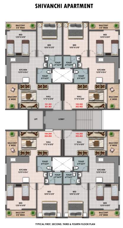  shivanchi Shivanchi Cluster Plan From 1st To 4th Floor
