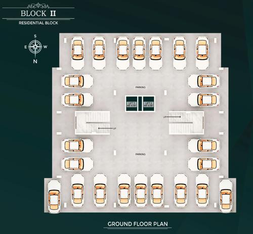  high-rise-landmark Block II Cluster Plan for ground Floor
