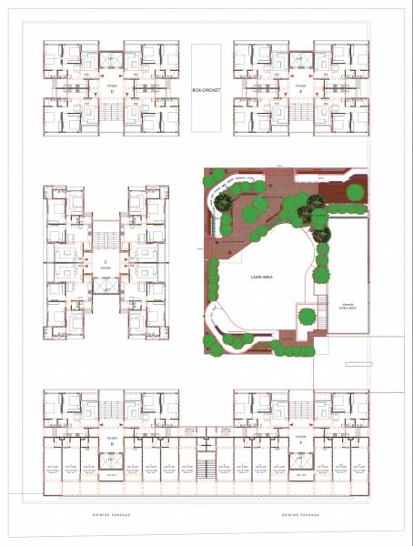  inara Tower A,B,C,D,E Cluster Plan for 1st Floor