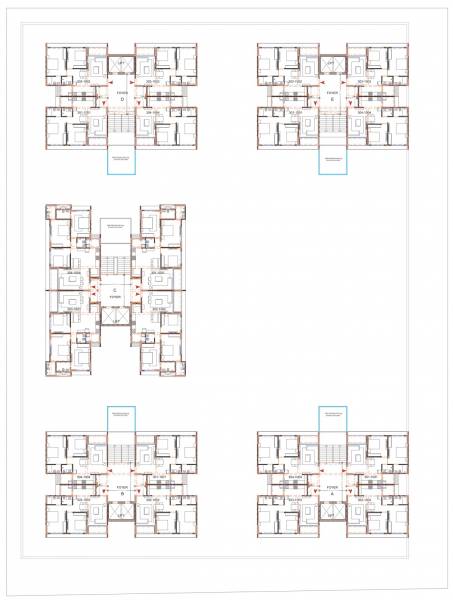  inara Tower A,B,C,D,E Cluster Plan from 3rd to 10th Floor