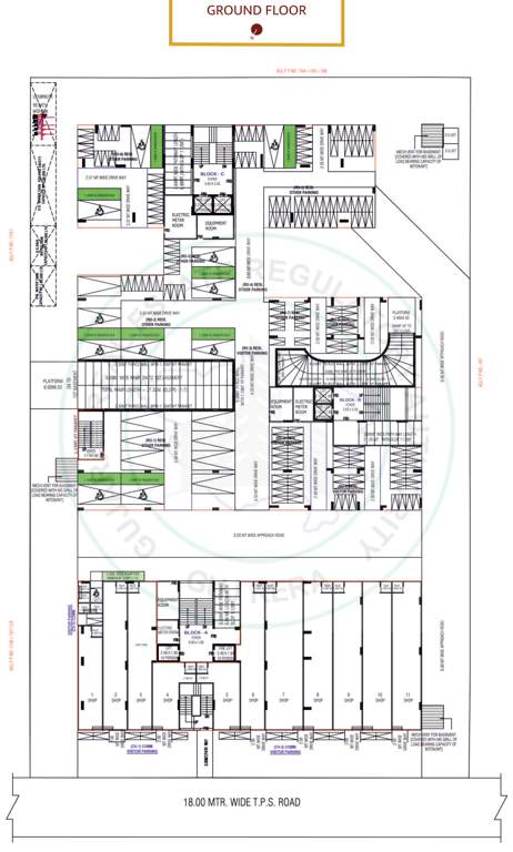  aarav elenza infinium Block a, B & C Cluster Plan for ground Floor