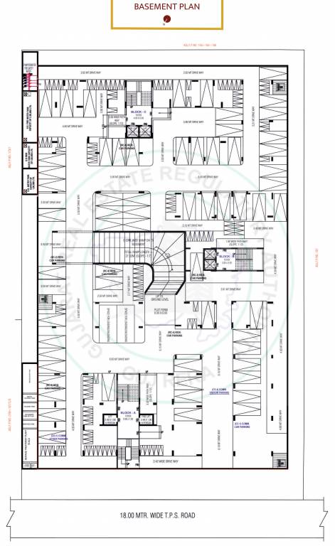  aarav elenza infinium Block A Cluster Plan for Basement Floor