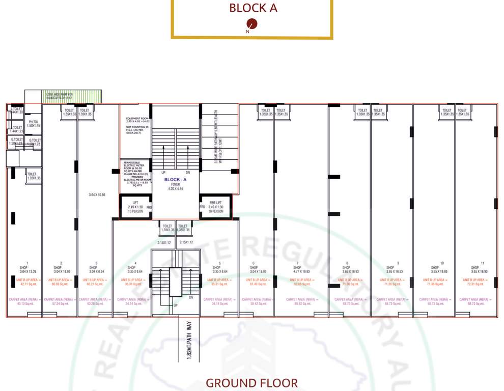  aarav elenza infinium Block A Cluster Plan for ground Floor